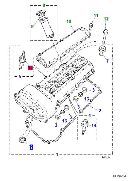 Καπάκι και φλάτζα βαλβίδων Jaguar S-Type V8 -Model 2008