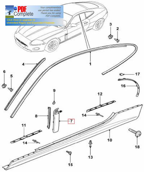 Διακοσμητικά πλευρών εξωτερικά Jaguar XK8