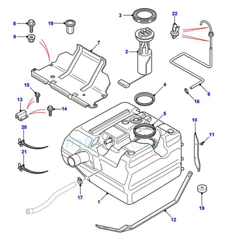 Ρεζερβουάρ land rover 90-110 2400cc Diesel Model 2007-