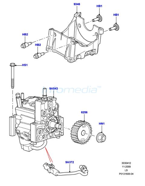 Αντλία πετρελαίου και βάση αντλίας Range rover και Discovery 2700cc v6 Model 05-09