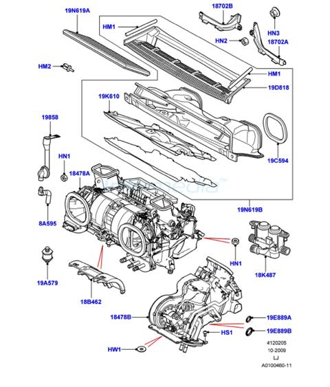 Καλοριφέρ και εβαπορέτα ac Range rover lt322 Model 2002-05