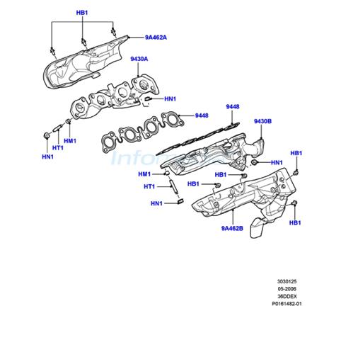 Πολλαπλή εξαγωγής Range rover sport 3600cc v8 Diesel Model 2005-09