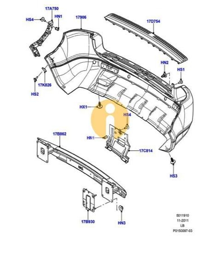 Προφυλακτήρας και βάσεις και τραβέρσα Freelander m06-