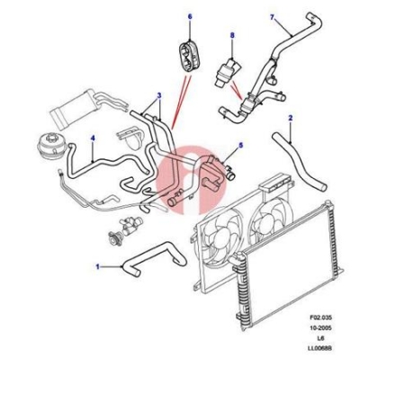 Κολάρα ψυγείου Freelander 1800cc -m05