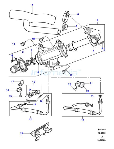 Ψυγείο λαδιού και μαρκούτσια Freelander 2500cc V6 Model2002-05