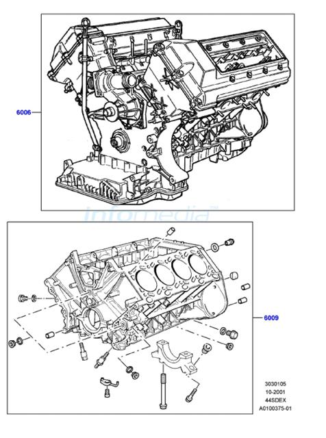 Μηχανή και κορμός μηχανής Range rover lt322 4400cc v8 Model2002-09