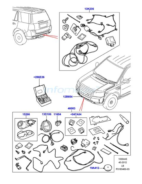 Προβολείς ομίχλης και αισθητήρες πίσω parking Freelander Model2006-