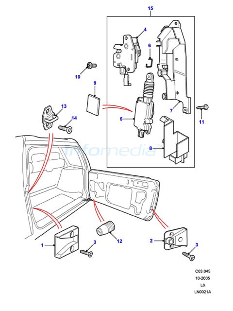 Κλειδαριά 5ης πόρτας Freelander -Model2005-