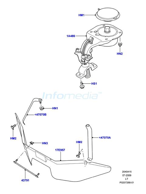 Βάση ρεζέρβας Range Rover Sport και Discovery III -Model2009