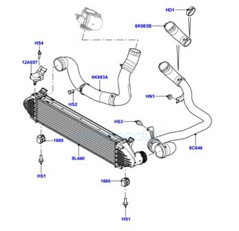 Intercoolair και κολάρα Freelander 2200cc Diesel Model2006-