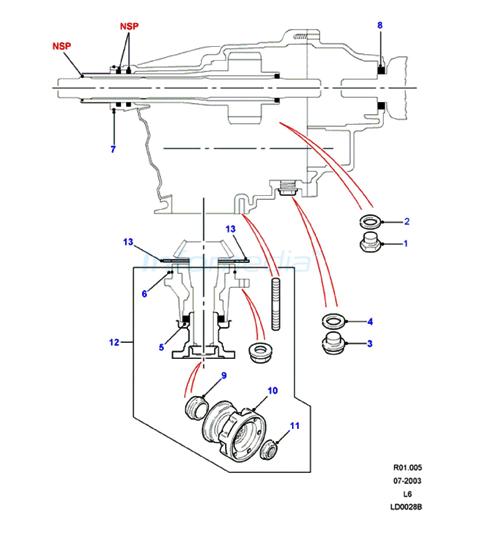 Διαφορικό εμπρός (transfer) Freelander -Model 2005