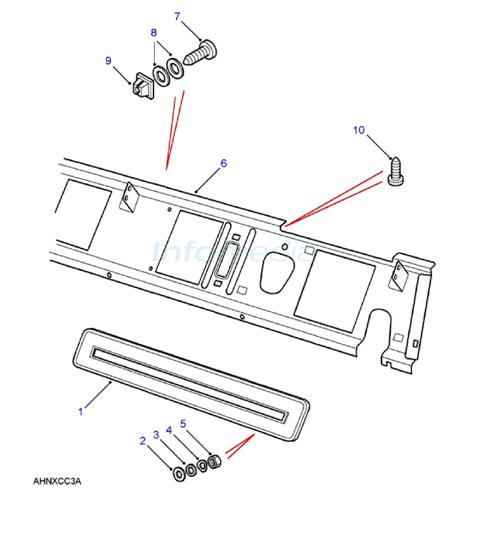 Λαμαρίνα καρότσας σε κλαπέτα καλοριφέρ Land Rover 90-110 -Model2006