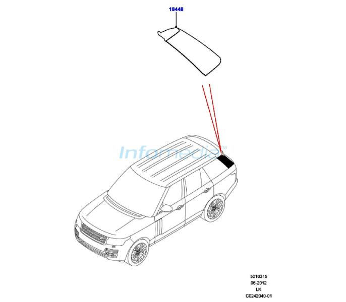 Διακοσμητικά κολώνας πίσω εξωτερικά Range Rover Voque M2013-