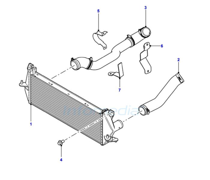 Κολάρα Ψυγείου intercooler Defender 90-110 2200cc Diesel Model 2007-