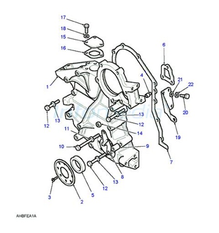 Τσιμούχα στροφάλου εμπρός και καθρέπτη land rover 90 - 110 2500cc petrol -model 2006