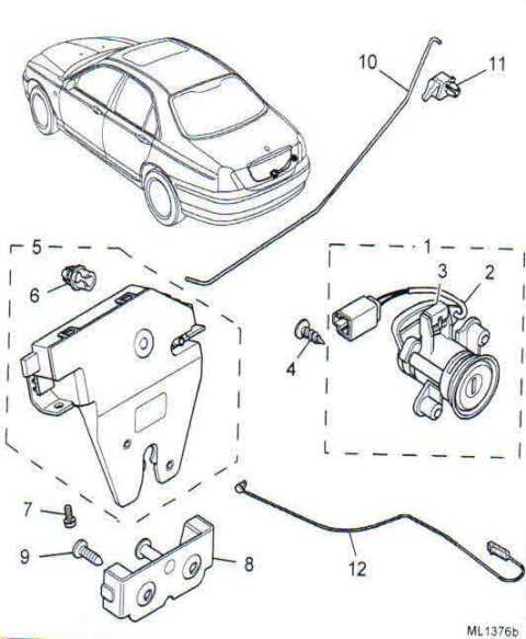 Κλειδαριά παγκάζ Rover 75 -Model 2002